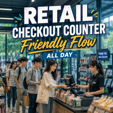 RETAIL - Checkout Counter - Friendly Flow - ALL DAY